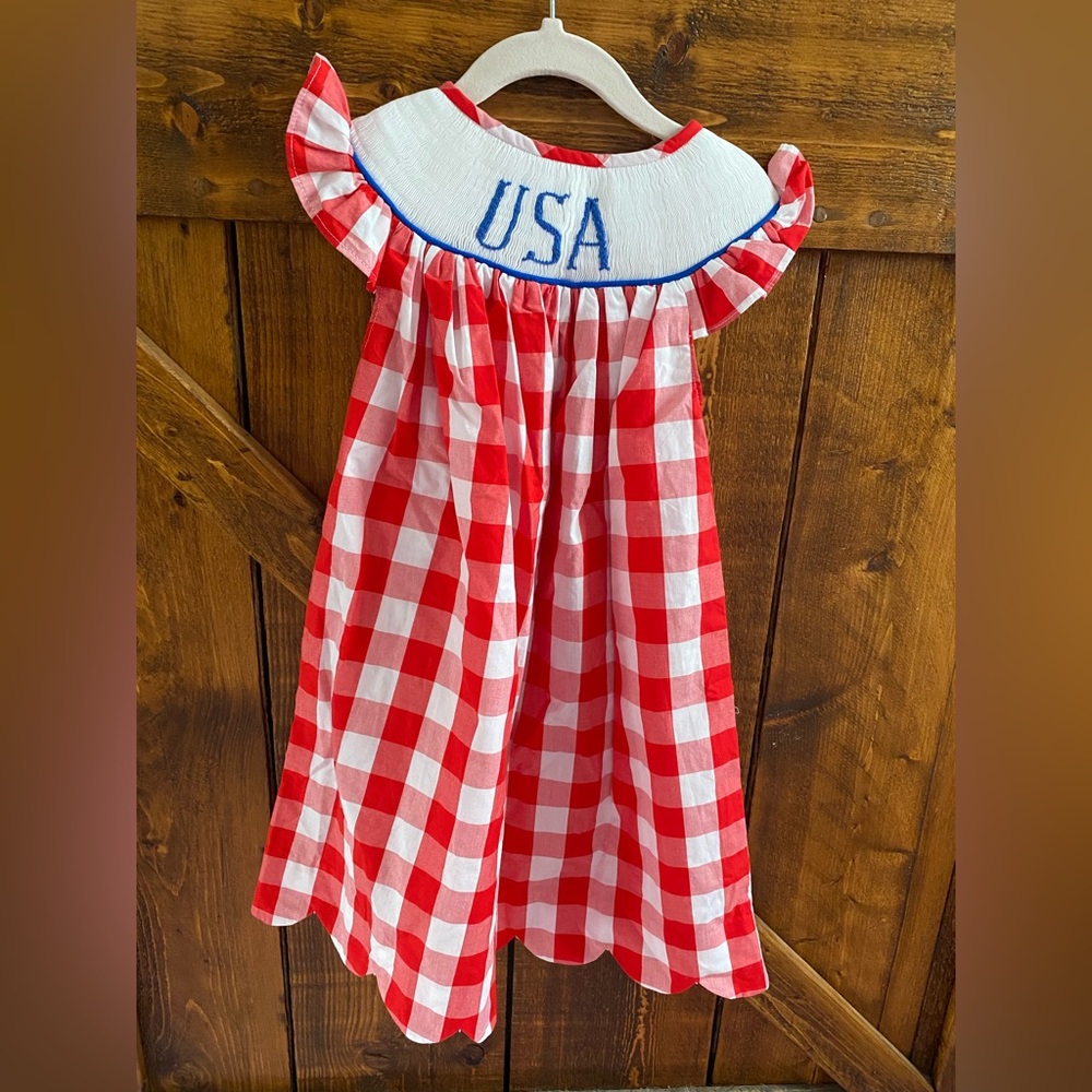 Smocked USA dress